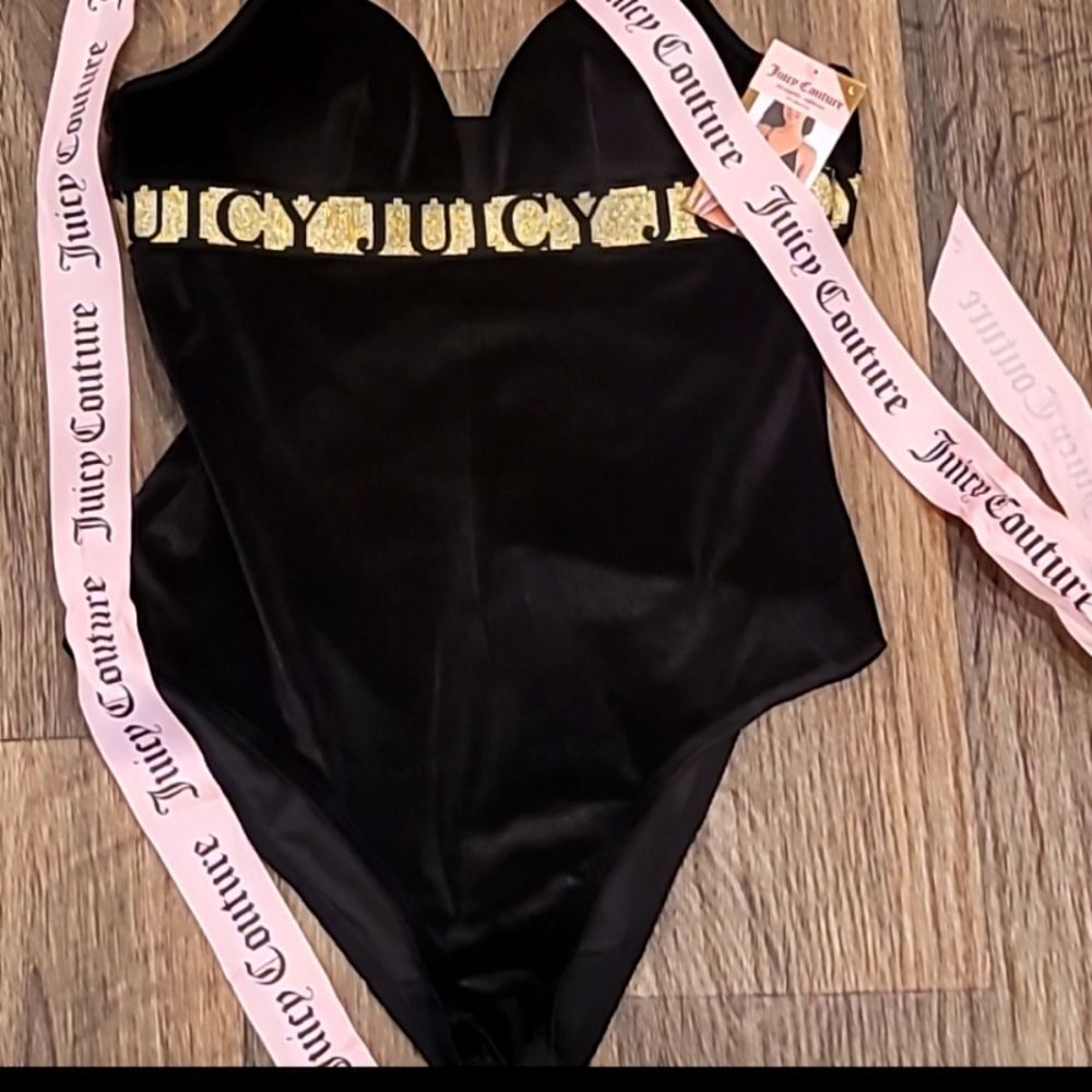 Juicy Couture Logo Velvet Bodysuit - Picture 3 of 5